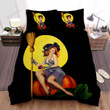Halloween, Witch, Keeping Red Apple Bed Sheets Spread Duvet Cover Bedding Sets