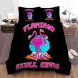 Halloween Flamingo Skull Crew Bed Sheets Spread Duvet Cover Bedding Sets