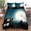 Halloween, Bat, Flying Animals Around The House Bed Sheets Spread Duvet Cover Bedding Sets