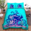 Halloween Skull & Blue Octopus Underwater Bed Sheets Spread Duvet Cover Bedding Sets