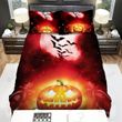 Halloween, Bat, Speakers Of The Pumpkin Bed Sheets Spread Duvet Cover Bedding Sets