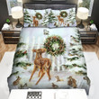 Christmas Tree And Nice Animals Bed Sheets Spread Duvet Cover Bedding Sets