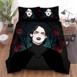 Halloween Vampire Lady And Death Roses Bed Sheets Spread Duvet Cover Bedding Sets
