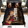 Halloween, Witch, Putting Flowers Into The Pot Artwork Bed Sheets Spread Duvet Cover Bedding Sets