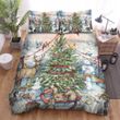 Christmas Party Around The Christmas Tree For Animals  Bed Sheets Spread Duvet Cover Bedding Sets
