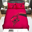 Halloween Dripping Skull In Red Bed Sheets Spread Duvet Cover Bedding Sets