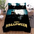 Halloween, Bat, Happy And Scary Halloween Bed Sheets Spread Duvet Cover Bedding Sets
