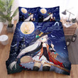 Halloween, Witch, On The Road To Her Home Bed Sheets Spread Duvet Cover Bedding Sets