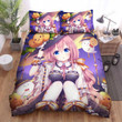 Halloween, Witch, Ghosts Get Her Candies Artwork Bed Sheets Spread Duvet Cover Bedding Sets