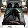 Halloween Scary Cat With Sharp Teeth Bed Sheets Spread Duvet Cover Bedding Sets