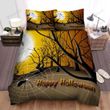 Spider, Halloween, Happy Halloween In The Forest Bed Sheets Spread Duvet Cover Bedding Sets