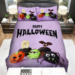 Spider, Halloween, Cute Monsters Bed Sheets Spread Duvet Cover Bedding Sets