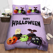 Spider, Halloween, Cute Monsters Bed Sheets Spread Duvet Cover Bedding Sets