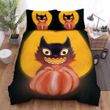 Halloween Black Cat Happy With Halloween Bed Sheets Spread Duvet Cover Bedding Sets