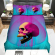 Halloween Skull With Gold Teeth Illustration Bed Sheets Spread Duvet Cover Bedding Sets
