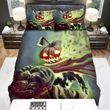 Halloween Skull Coming Out From Jack-O-Lantern Bed Sheets Spread Duvet Cover Bedding Sets