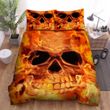 Halloween Flaming Skull Bed Sheets Spread Duvet Cover Bedding Sets