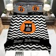 Halloween, Owl, Happy Black Owl Art Bed Sheets Spread Duvet Cover Bedding Sets