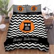 Halloween, Owl, Happy Black Owl Art Bed Sheets Spread Duvet Cover Bedding Sets
