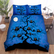 Halloween, Owl, Drinking And Reading Art Bed Sheets Spread Duvet Cover Bedding Sets