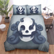 Halloween Skull With Black Snake Inside Bed Sheets Spread Duvet Cover Bedding Sets