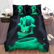 Halloween Green Pirates Skull Bed Sheets Spread Duvet Cover Bedding Sets