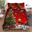 Red Sky Of  The Christmas Tree Bed Sheets Spread Duvet Cover Bedding Sets
