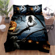 Halloween Jack-O-Lantern With A Skull Artwork Bed Sheets Spread Duvet Cover Bedding Sets