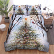 Christmas Tree With Orange Star On Top Bed Sheets Spread Duvet Cover Bedding Sets