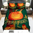 Happy Halloween With Cartoon Jack-O-Lantern Bed Sheets Spread Duvet Cover Bedding Sets