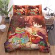 Merry Christmas, Christmas Tree Anime Bed Sheets Spread Duvet Cover Bedding Sets