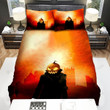 Halloween Jack-O-Lantern In Red Sky Bed Sheets Spread Duvet Cover Bedding Sets