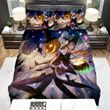 Halloween Jack-O-Lantern With Little Witch Girl Anime Art Bed Sheets Spread Duvet Cover Bedding Sets