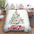 Teddy Bear On Top The Christmas Tree Bed Sheets Spread Duvet Cover Bedding Sets