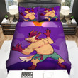 Halloween Cartoon Werewolf Dad Transformation Bed Sheets Spread Duvet Cover Bedding Sets