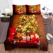 Teddy Bear Under The Christmas Tree Bed Sheets Spread Duvet Cover Bedding Sets
