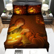 Halloween Child With Glowing Jack-O-Lantern Bed Sheets Spread Duvet Cover Bedding Sets