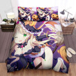 Halloween, Witch, Witch And Her Pink Wand Bed Sheets Spread Duvet Cover Bedding Sets