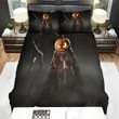 Halloween Creepy Jack-O-Lantern In An Old Cloak Bed Sheets Spread Duvet Cover Bedding Sets