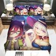 Halloween, Witch, Witch And Frankenstein Bed Sheets Spread Duvet Cover Bedding Sets