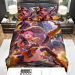 Halloween, Witch, Wings On Her Shoes Bed Sheets Spread Duvet Cover Bedding Sets