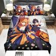 Halloween, Witch, Witch And Vampire  Bed Sheets Spread Duvet Cover Bedding Sets