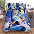 Halloween Cartoon Werewolf Girl Transformation Bed Sheets Spread Duvet Cover Bedding Sets