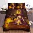 Halloween, Witch, Bunny Witch Bed Sheets Spread Duvet Cover Bedding Sets