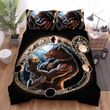 Halloween Creepy Werewolf Holding A Skull Bed Sheets Spread Duvet Cover Bedding Sets