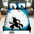 Halloween Werewolf And Bats In Full Moon Night Bed Sheets Spread Duvet Cover Bedding Sets