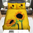 Sunflower Yellow Background Art Bed Sheets Spread  Duvet Cover Bedding Sets