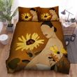 Sunflower And Woman Art Bed Sheets Spread  Duvet Cover Bedding Sets