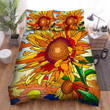 Sunflower Sunset Art Bed Sheets Spread  Duvet Cover Bedding Sets