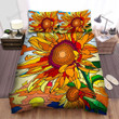 Sunflower Sunset Art Bed Sheets Spread  Duvet Cover Bedding Sets